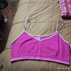No Boundaries Pink Ribbed Bralette